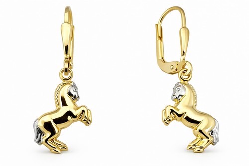 Ohrringe pferd gold - pferd, 333
