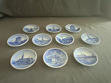 10 Stück Wandteller Klein Zierteller Royal Copenhagen Gebäude Sehenswürdigkeiten