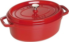 STAUB Gusseisen Bräter/Cocotte, Oval 31 cm, 5,5 L Kirschrot