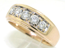 Brillant Ring 585 Gelbgold 5  Brillanten 0,95ct TW Si Zertifikat  Wert 4800,-€
