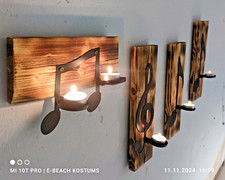 Wandkerzenhalter Holz,  Teelichthalter HANDARBEIT,  rustikal ,Shabby Chic, DEKO