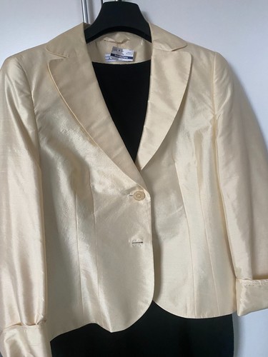 Seidenblazer 44 hellgelb - seidenblazer, gr.