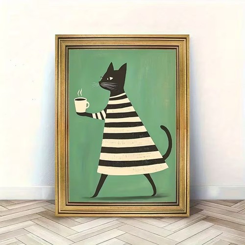 Leinwanddruck katze wandbild - leinwanddruck,