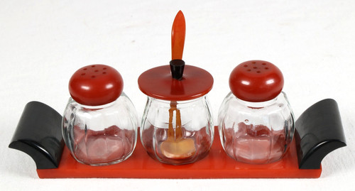 Art deco gewürzset glas - gewürzset,
