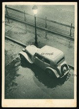 Oldtimer in Nacht und Regen - Adler Trumpf Auto KFZ - AK