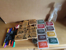 17 verschiedene Stempel Heindesign + 8 Fabrico Stempelfarben + 5 Duo Marker Fabr