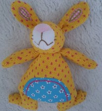 DIE SPIEGELBURG HASE STRICKHASE gelb miit rosa Punkten, sehr selten, WIE NEU