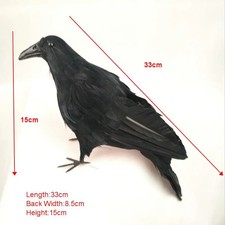 Künstliche Deko Vögel Rabe Feder Ornamente realistisch Miniatur Garten