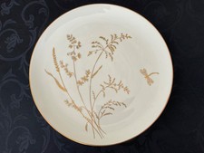 Tortenplatte 31,6 cm "Wiesengrund" Johann Seltmann Vohenstrauß Elfenbein + Gold