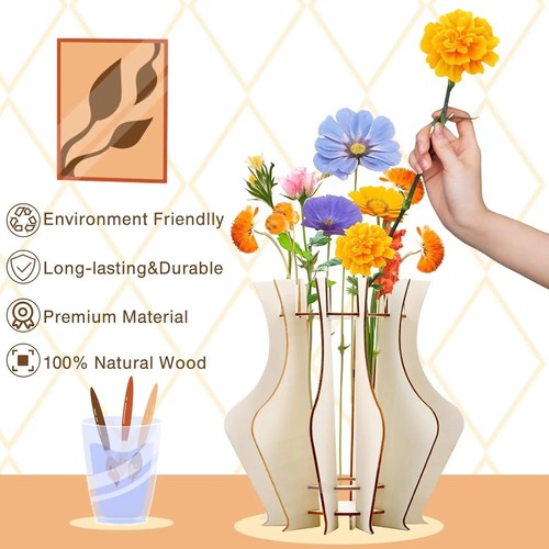 Holz blumenvase puzzle - puzzle, diy