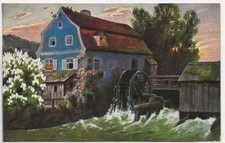 85/256 AK MÜHLE WASSERRAD NATUR