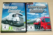 2 PC SPIELE SET - TANKWAGEN SIMULATOR 2011 & SCHWERTRANSPORT SIMULATOR 2011