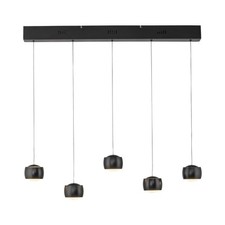 JUST LIGHT. Pendelleuchte BALLINI LBH 110x10x220 cm schwarz Hängelampe