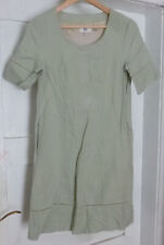 Noa Noa Kurzarm Kleid hellgrün Gr. 34 gefüttert 100% Leinen mit Taschen