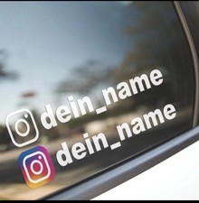 4x Instagram Name Aufkleber