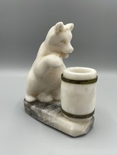 Traumhafte Antike Skulptur Bär am Honigtopf Figur Marmor Antik Alt