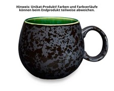 Maoci - Jumbotasse / Jumbobecher 500ml aus Porzellan - schwarz-grau Farbverlauf