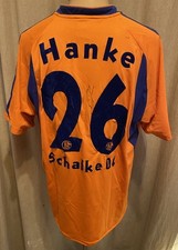 FC Schalke 04 Adidas Ausweich Trikot 2003/04 + Nr.26 Hanke + Handsigniert Gr.M