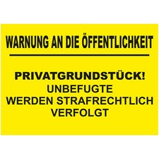 Schild Sicherheit - Warnung -