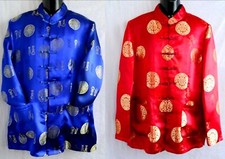 1 Stück Asiatisches Herren Hemd mit Drachen,Glück Motiv Größe XXL Langarm Neu