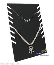 8er Kettenhalter Kettendisplay Kettenaufsteller Samtvelours  schwarz