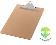 Klemmbrett DIN A4 Hartfaser Holz  Scheibunterlage Clip Board Schreibbrett