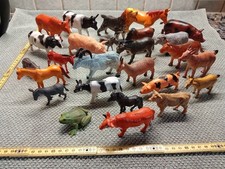 Konvolut,Tiere,Bauernhof,Kühe,Pferde,Schweine,Ziegen,Vintage Plastik,Kunststoff