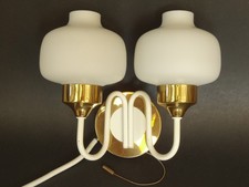 Wandlampe 2 flammig Opalglas