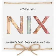 Geldgeschenk Geburtstag, NIX