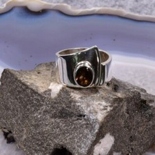 Rauchquarz ring 925er - ring,, silber