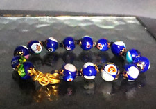 Armband Keramikperlen Unikate Handarbeit 70er Jahre 19,5cm Traumteil!