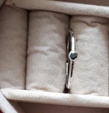 Brillant - Silberring, Gr. 17