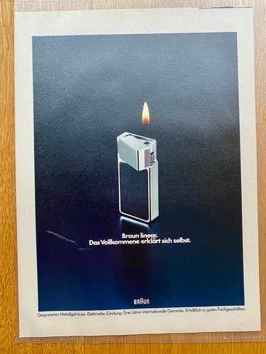 Braun linear feuerzeug - feuerzeug, 70s