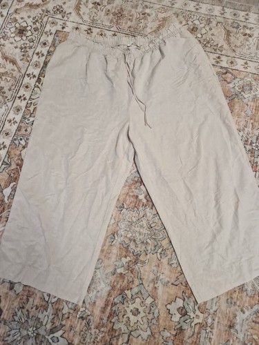 Damen hose beige leinenmix - h&m,