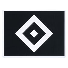 Aufkleber Sticker "Raute" transparent schwarz Hamburger SV HSV