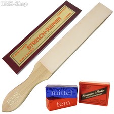 Rasiermesser Juchten Streichriemen Stoßriemen Hängeriemen Paste Solingen Germany