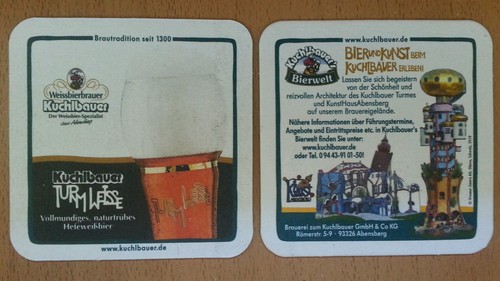 Beer mats abensberg kuchlbauer - beer,
