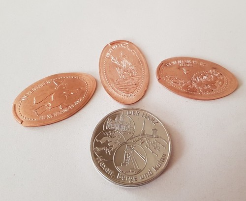 Quetschmünzen 1 x - x, +