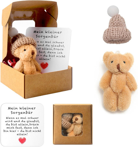 Mini teddybär sorgenbär - mini-teddybär, in