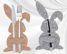 4 Stück Filz  Bestecktaschen  Hase Osterhase 23 cm x 12,5 cm Besteckhalter, Deko