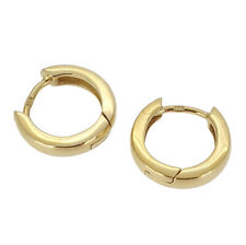 Echt Gold 333 Klapp- Scharnier Creolen Ohrringe massiv Gelbgold 12,6 x 2,4 mm