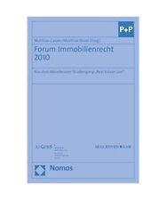 Forum Immobilienrecht 2010: Aus dem Münsteraner Studiengang "Real Estate Law"