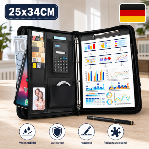 Schwarz konferenzmappe - schwarz,