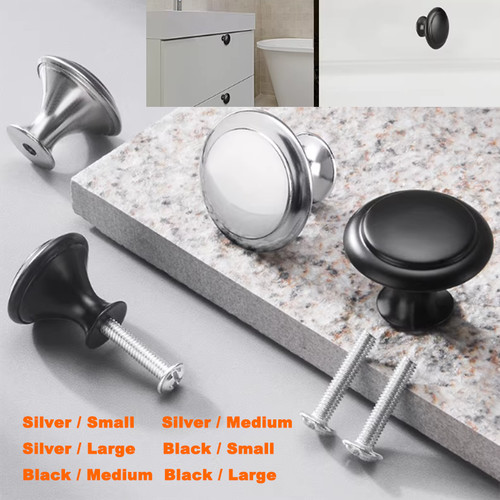 Silber schwarz türgriffe - silber/schwarz,