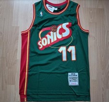 NEU Detlef Schrempf Seattle SuperSonics Basketball Legend Herren NBA Trikot
