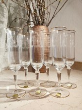 Bohemian Crystal Sektgläser ( 6er Set) noch nie benutzt, sehr seltene Collection