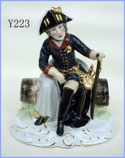  1 wk Porzellan Figur Alte Fritz Friedrich II Y223