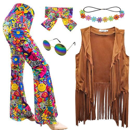 Hippie kostuem teilig - hippie, 5