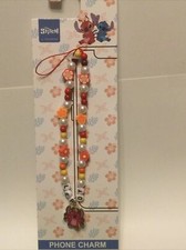 DISNEY STITCH COUSIN LEROY PERLEN HANDYANHÄNGER TASCHE HANDSCHLAUFE BLUMEN PRIMARK