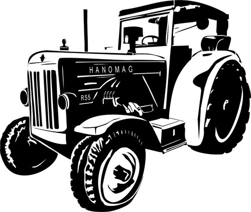 Wandtattoo traktor r55 - wandtattoo,